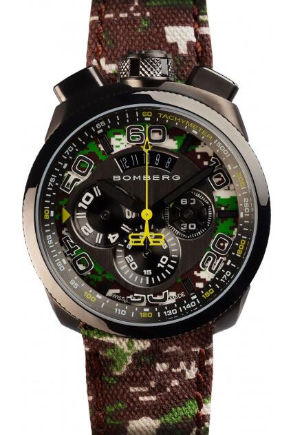 Review Replica Bomberg Bolt-68 BS45CHPGM.038.3 Camo Khaki Chronograph watches price - Click Image to Close